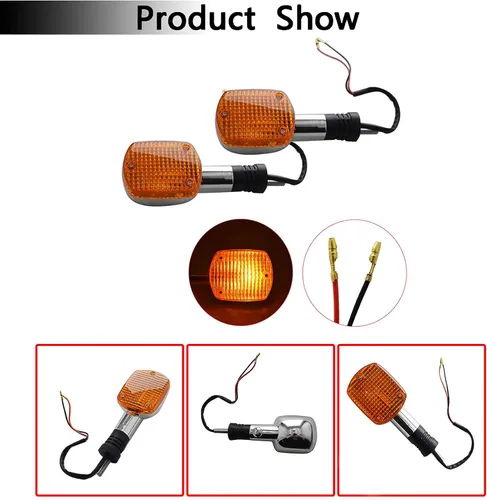 Vista 2 de waltyotur 1 par de luz intermitente de luz intermitente para motocicleta VT VLX STEED VTX