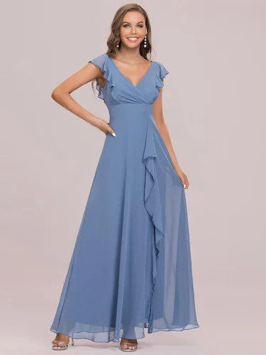 Vista 3 de Ever-Pretty Vestido largo de gasa para dama de honor para mujer 0208