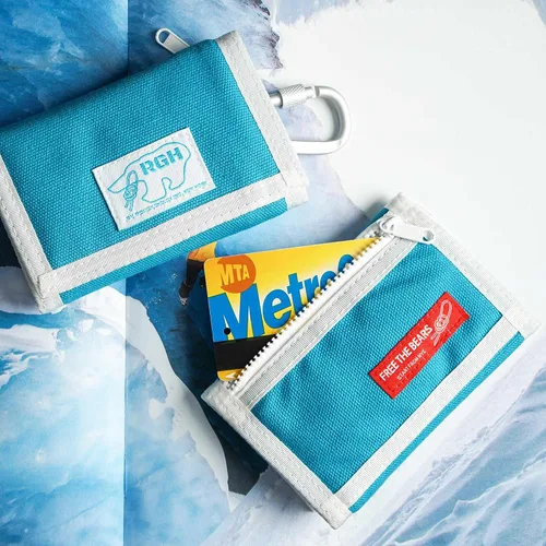 Vista 6 de Rough Enough - Carteras con cordón para niños y adolescentes, Azul, Billetera triple con correa de cordón para niños y adolescentes