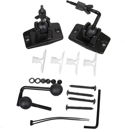 Vista 2 de VideoSecu 5 Negro Universal Satélite y Audio Altavoz Soporte de Montaje para Pared o Techo MS40B5 WM6
