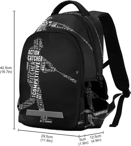 Vista 3 de Mochila para niños y niñas, mochilas escolares para estudiantes, bolsa para computadora portátil, mochila casual, mochila con doble cremallera