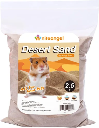 Vista 2 de Niteangel Baño de Arena del Desierto para Hámster Baño Sin Polvo o Arena para Baño de Hámster, Chinchillas, Jerbos, Ratones, Degu u Otras Mascotas