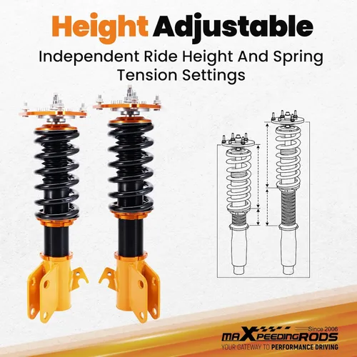 Vista 4 de maXpeedingrods Coilover para Subaru Impreza WRX 2000-2007, para Subaru Forester SG 2003-2008, amortiguador de 24 niveles ajustable, kit
