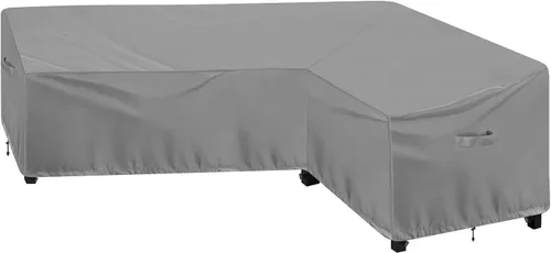 Vista 16 de OutdoorLines Funda seccional curvada impermeable para exteriores, resistente a los rayos UV, resistente al viento, para terraza, césped y patio