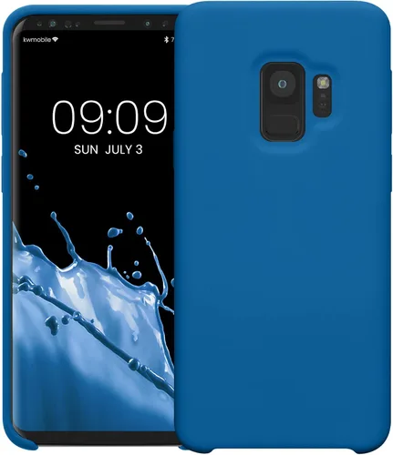 Vista 8 de kwmobile Funda compatible con Samsung Galaxy S9 - Funda de silicona TPU con acabado suave - Blue Reef
