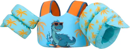 Vista 22 de Gogokids 2-in-1 Toddler Swim Vest Pool Floaties for Kids[CPC Certified & Remove Crotch Strap]Puddle Float Jumper 24-66 Pounds, Toddler Arm Floaties