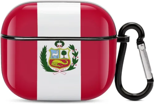 Vista 21 de Funda protectora con Bluetooth de cuerpo completo de la bandera rumana para AirPods 3, funda con llavero impreso completo