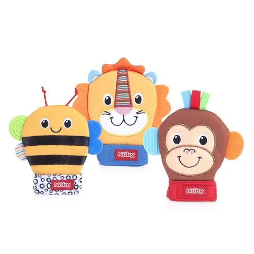 Vista 7 de Nuby Happy Handimals - Manopla de dentición, abeja