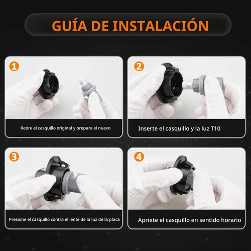 Vista 7 de Bestview Luces de matrícula, bombillas de lámpara LED para etiqueta de parachoques trasero con conjunto de cubierta de carcasa de enchufe
