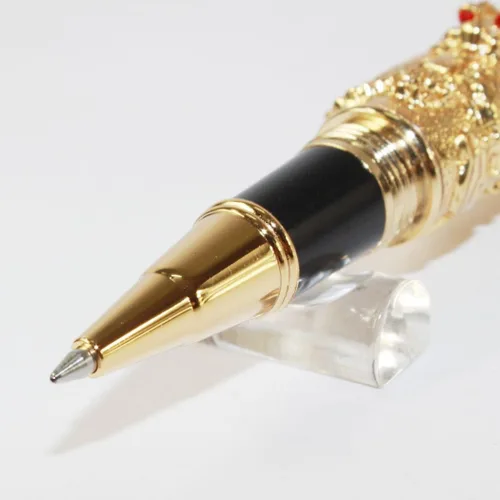 Vista 3 de Gullor Bolígrafo Rollerball Golden Double Dragon con Negro