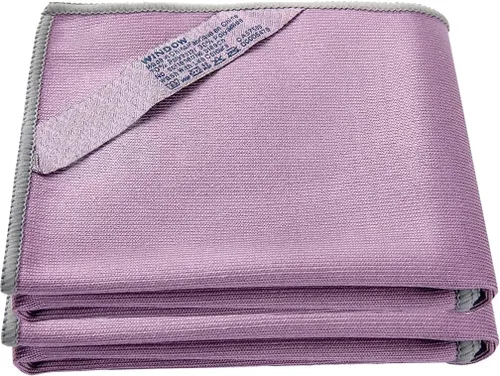 Vista 8 de Paño de limpieza de ventanas Longmann, paño para vidrios, paño de limpieza, sin rayas ni manchas (Azul, paquete de 2)