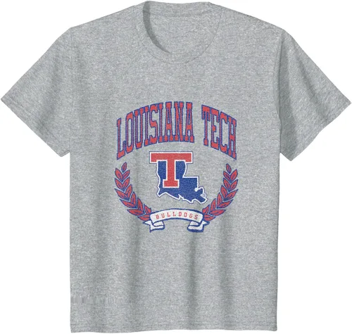 Vista 10 de Louisiana Tech Bulldogs Varsity Logo - Camiseta con licencia oficial, Negro