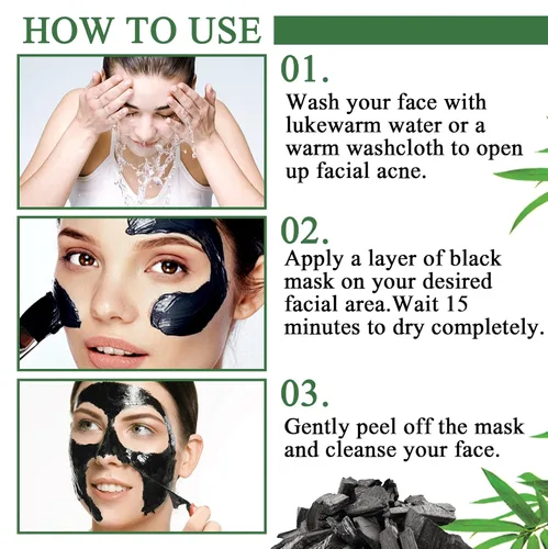 Vista 6 de Máscara facial removedor de puntos negros, mascarilla removedora de cabeza negra de limpieza profunda para la nariz, máscara facial removedor