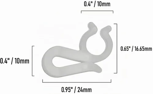 Vista 4 de Projectpak Mighty Light - Ganchos para luces de Navidad, ganchos para colgar en exteriores, para decoración de Navidad, cadena de luces resistentes