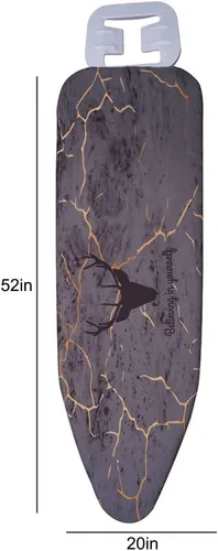 Vista 2 de Funda para tabla de planchar, acolchado grueso reflectante para tabla de planchar, se adapta a tablas de hierro de tamaño grande y extragrande, 52 x