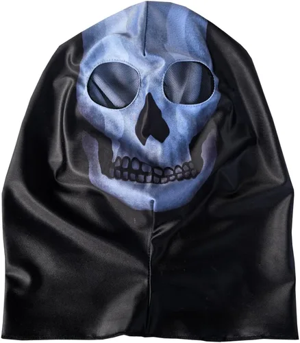 Vista 5 de Pasamontañas de tela con capucha de calavera fantasma, máscara de invierno Cyberpunk