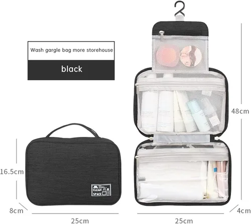 Vista 2 de Juego de neceser para mujer, para accesorios, bolsa de maquillaje, artículos de tocador de agua, contenedor de champú, artículos de aseo