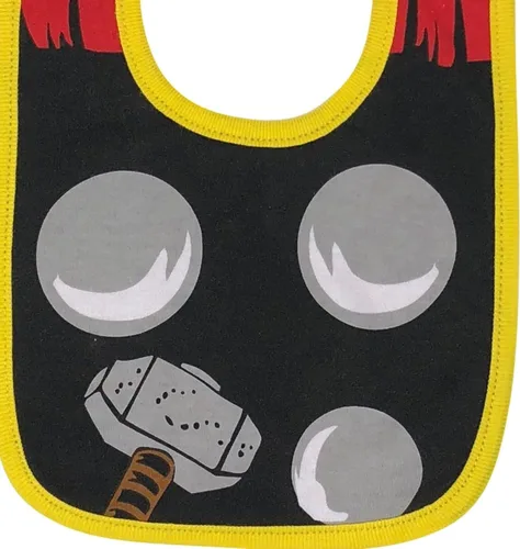 Vista 6 de Marvel Avengers Hulk Spider Man Thor Iron Man Capitán América, paquete de 6 baberos, talla única