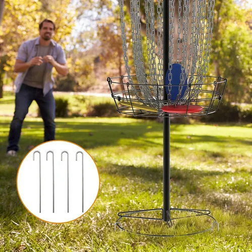 Vista 6 de Disc Golf Basket,Heavy Duty 24 Chain Portable Target