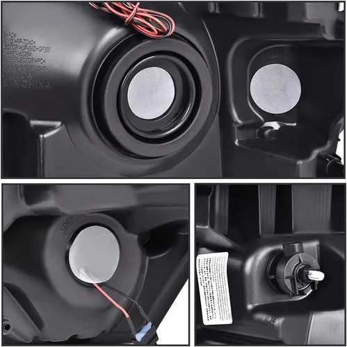 Vista 7 de PIT66 Conjunto de faros delanteros LED compatible con Ford F150 2009 2010 2011 2012 2013 2014, lente transparente para conductor y pasajero, carcasa