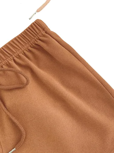 Vista 3 de MakeMeChic Paquete de 3 pantalones cortos de pista con nudo en la cintura elástica para mujer