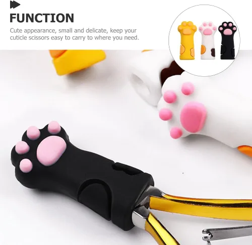 Vista 5 de FOMIYES 9 piezas de tijeras de piel muerta estuche protector de uñas tijeras pinzas para uñas protector de uñas pinzas de cutícula cubre cutícula
