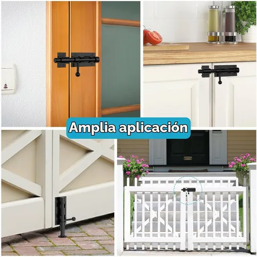 Vista 8 de Cierre de puerta de perno deslizante, hardware de pestillo de perno de barril, cerradura de 16 cm de acero inoxidable 304 resistente y sólida con 2