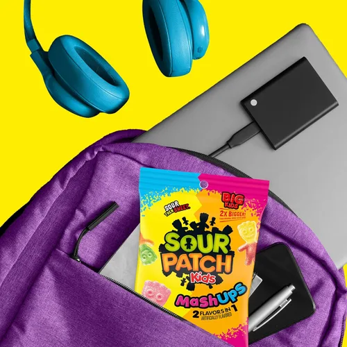Vista 7 de SOUR PATCH KIDS Heads - 2 sabores en 1 caramelo suave y masticable, bolsas de 12 - 8 onzas