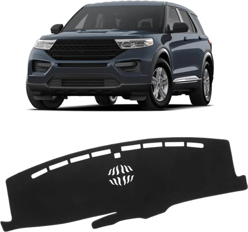 Vista 41 de KUST Funda negra para salpicadero compatible con Tesla Modelo Y Modelo 3 2017-2023, accesorios para el modelo Y Modelo 3, tapete antideslizante