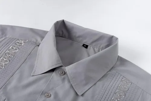 Vista 3 de Camisas de manga larga Guayabera para hombre