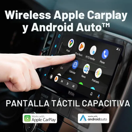 Vista 5 de BOSS Audio Systems Elite Series BE950WCPA - Reproductor multimedia inalámbrico Apple CarPlay Android Auto para automóvil, pantalla táctil capacitiva