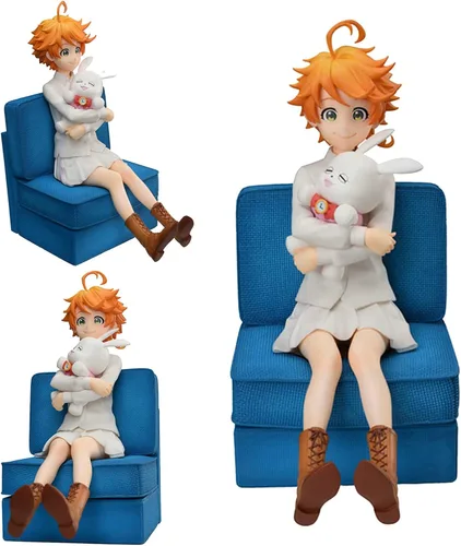 Vista 5 de QAHEART Figura de acción de anime Emma Norman Ray, modelo de estatua, coleccionables, juguetes de escritorio, 3 piezas