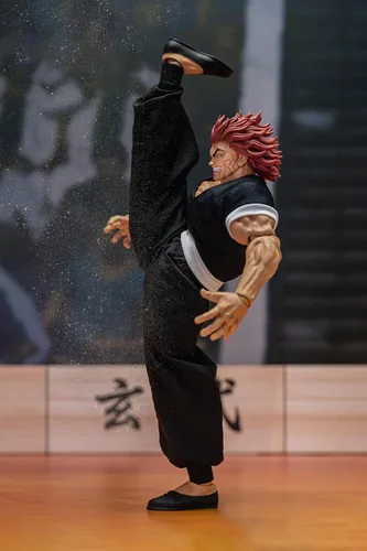 Vista 4 de QAHEART 2 figuras de acción de Hanma Yujiro, figura de anime, modelo de estatua de Yujiro, articulaciones, figuras de manga de dibujos animados