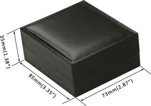Vista 6 de Conjunto de pendientes de collar de color negro Caja de regalo suave al