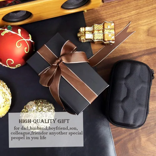 Vista 6 de Caja organizadora de reloj duro para hombres o mujeres, funda de viaje para 3 relojes, soporte portátil para relojes de pulsera y relojes