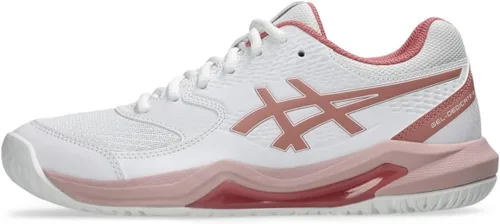 Vista 14 de ASICS Zapatos de tenis para mujer, Gel-Dedicate, 8 Blanco/Plata pura