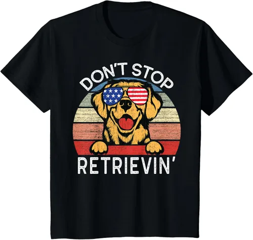 Vista 43 de Don't Stop Retrievin' Golden Retriever Dog Camiseta, Negro