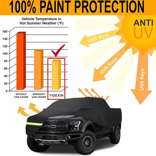 Vista 6 de Fundas impermeables para automóvil Ford F150 F250 F350 Raptor pickup Super Crew Cab de 5 pies y 8 pies de largo caja de caja de caja de camión 190T