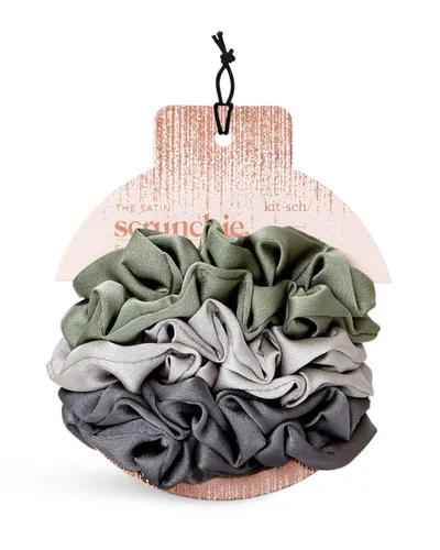 Vista 10 de Kitsch - Coleteros de satén para mujer, bandas para el cabello sin daños, cameo, 5 piezas Wake Up Frizz-Free, No Crease Hair Ties, Softer Than