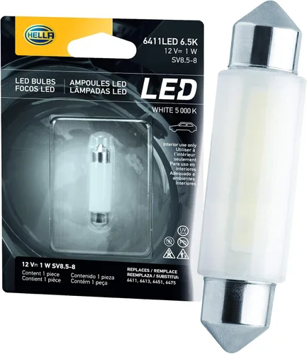 Vista 4 de HELLA Bombilla LED de rendimiento 6411LED 5K, 12 V, 1 W, 5,000 Kelvin blanco cálido