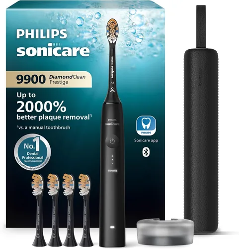 Vista 11 de Philips Sonicare DiamondClean 9900 Prestige Cepillo de Dientes Eléctrico - con tecnología SenseIQ y aplicación avanzada de inteligencia artificial