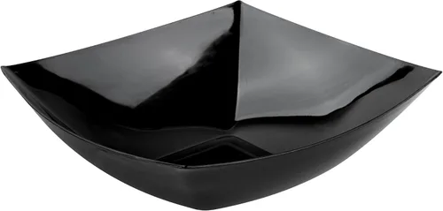 Vista 21 de Restaurantware Moderna - Cuencos de plástico de lujo de 8 onzas, 10 cuencos cuadrados desechables para ensalada, duraderos y resistentes