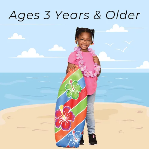 Vista 5 de US Toy One grande inflable Surf Board Luau Decoración Tema playa piscina Juguete, 36 pulgadas, Multicolor
