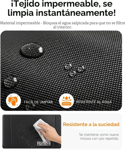 Vista 7 de Homeve Organizador de maletero de coche, organizador plegable de múltiples compartimentos, negro, 2 compartimentos, pequeño