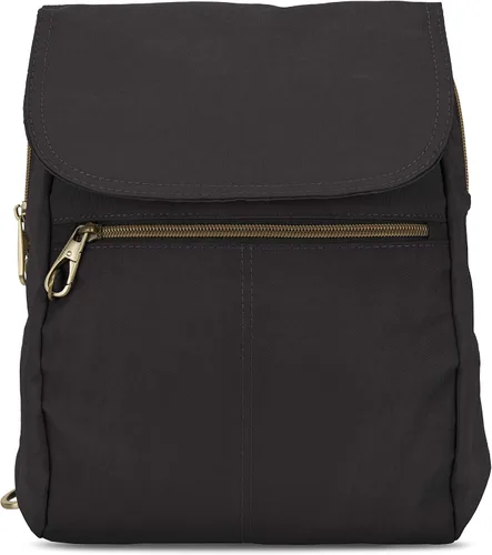 Vista 8 de Travelon Mochila delgada antirrobo de equipaje, Negro, talla única , Travelon Mochila delgada antirrobo Signature