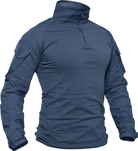 Vista 15 de TACVASEN Camisa táctica de combate de manga larga para hombre con Verde militar