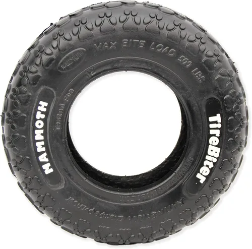 Vista 15 de Mammoth Pet Products TireBiter con cuerda de algodón y poliéster, juguetes de goma natural para masticadores extremos, juguetes para perros