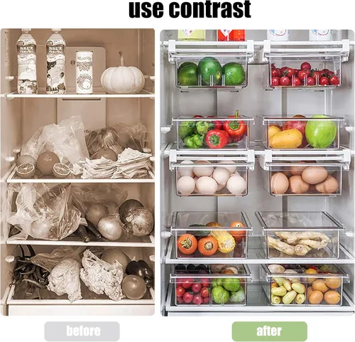 Vista 8 de Shopwithgreen - Recipiente organizador para refrigerador