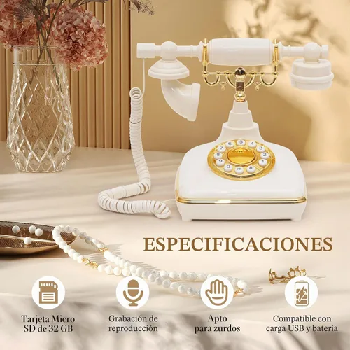 Vista 2 de UKBW Libro de invitados de audio, teléfono de audio, libro de invitados de audio estilo retro vintage para bodas, fiestas de cumpleaños, aniversario