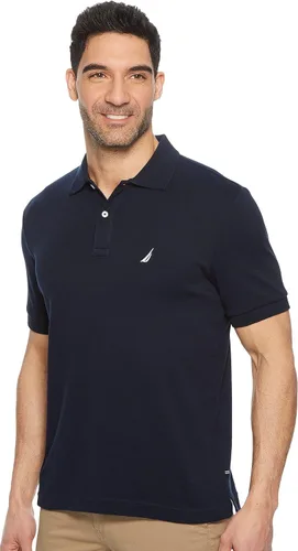 Vista 2 de Nautica Polo de manga corta sólido entrelazado para hombre